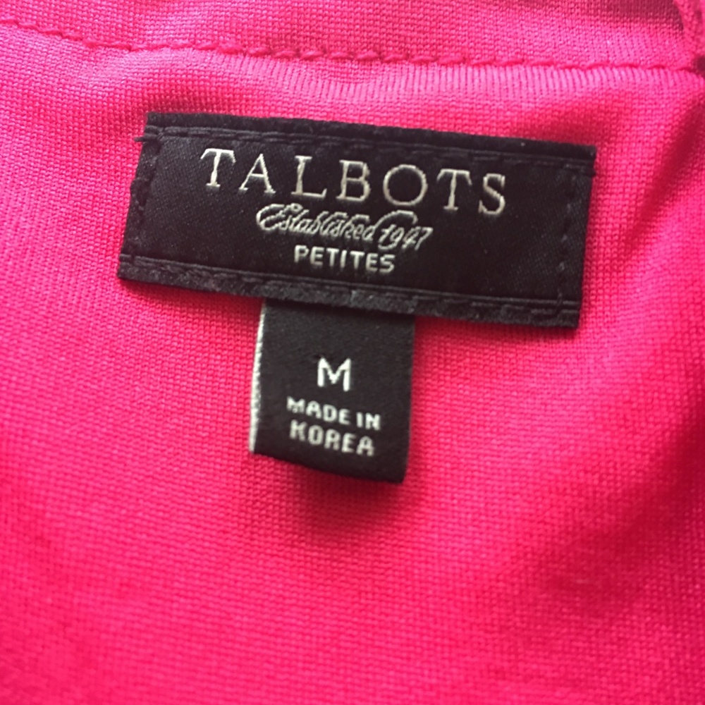 Talbots Petite M Raspberry Cotton Dress - Picture 2 of 2